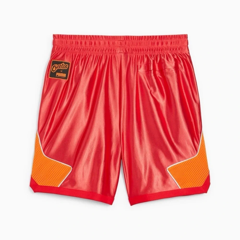 PUMA Hoops x Cheetos Basketball Shorts Red Orange Men's Sz S *NEW* 625871-01 $70